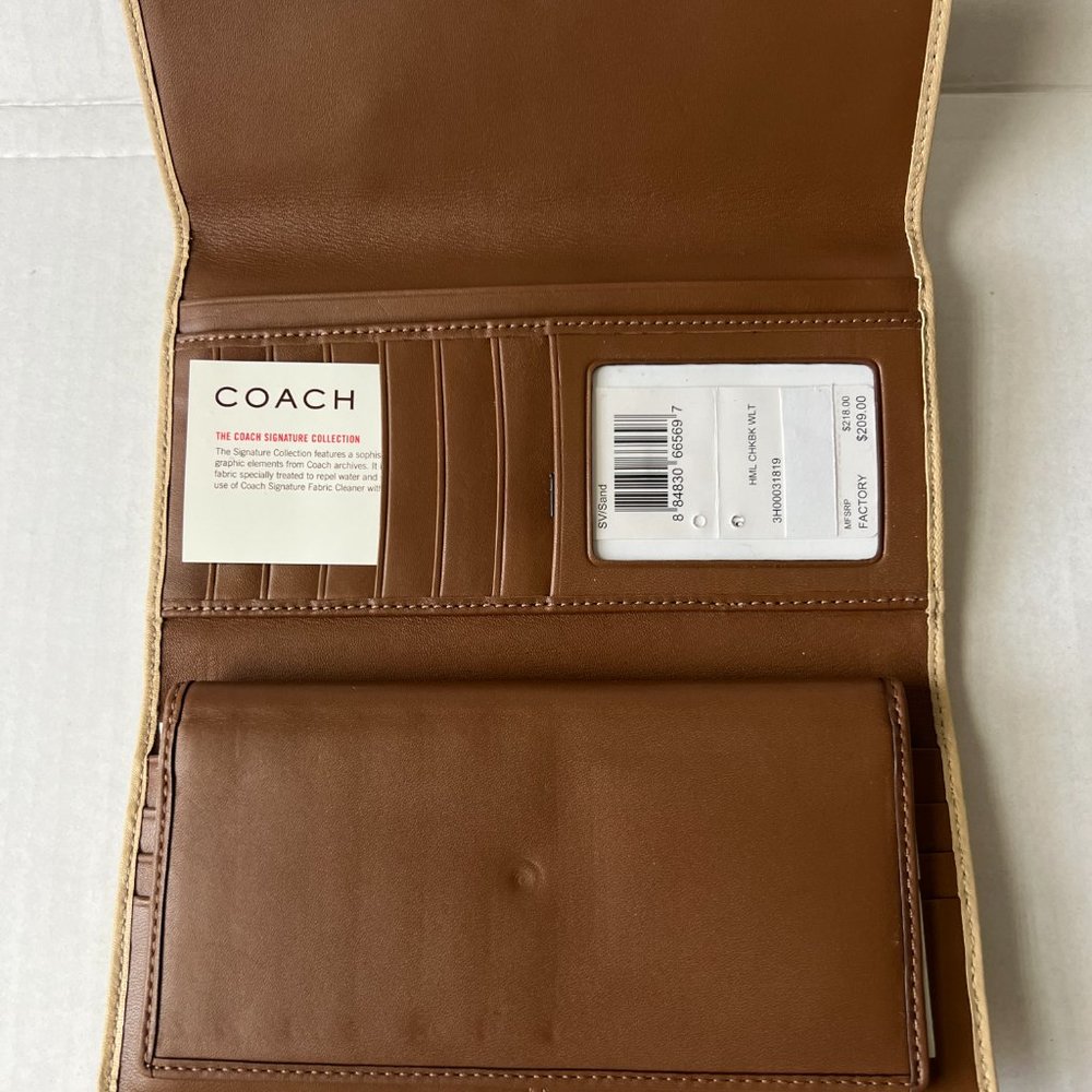 COACH Hamilton Tri-Fold Leather Wallet - New w/ Defects - Picture 2 of 9